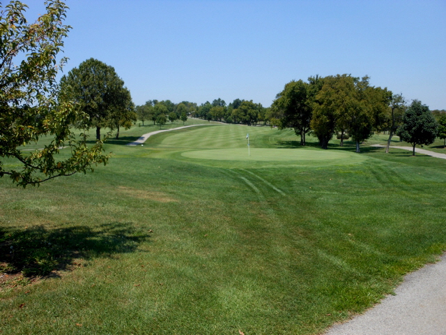 image of hole four from behind the green